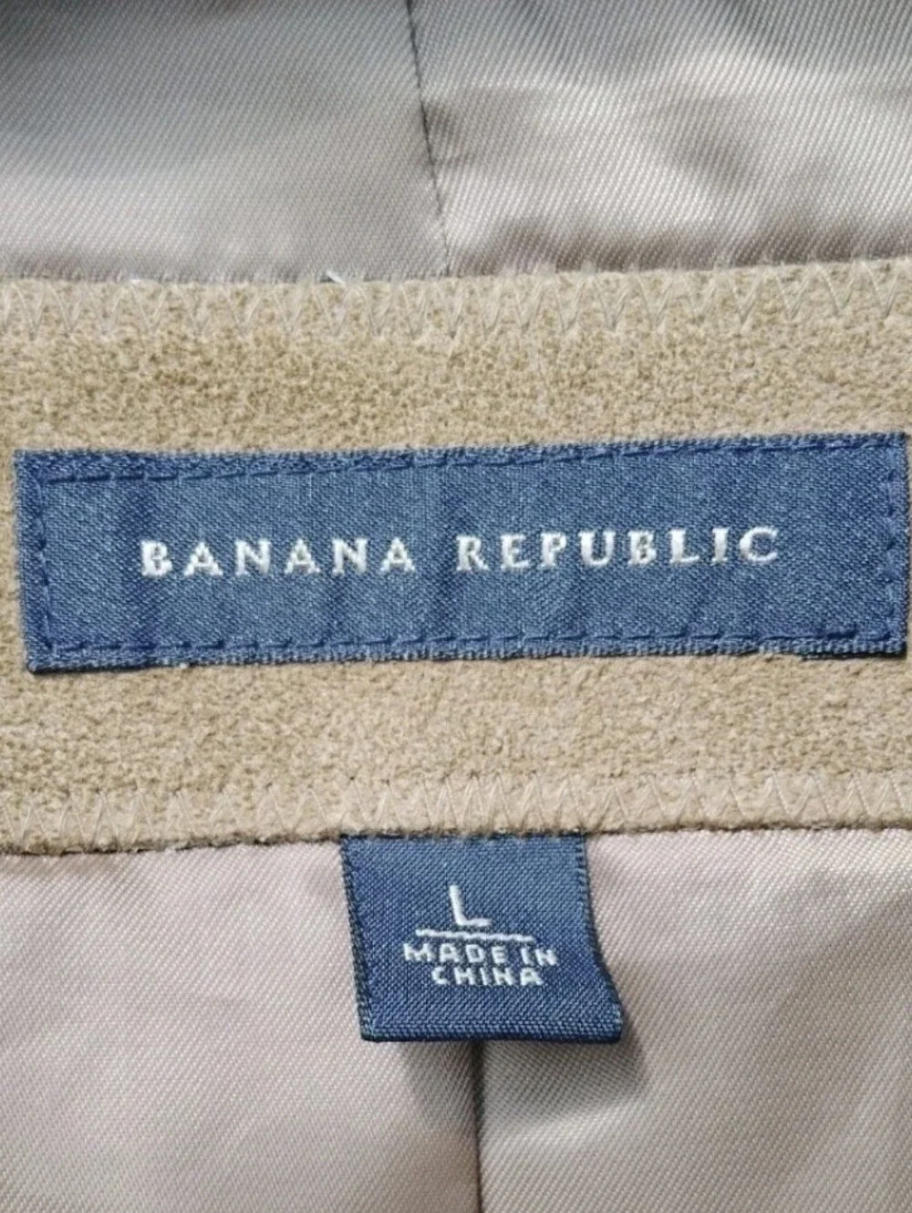 Vtg Banana Republic Cowboy Suede Jacket Size L